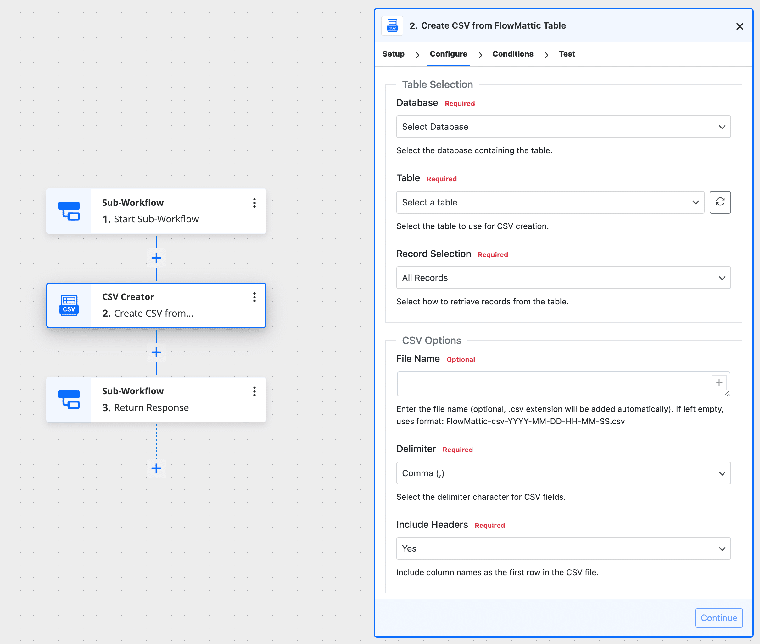 FlowMattic 5.4.0 - CSV Creator