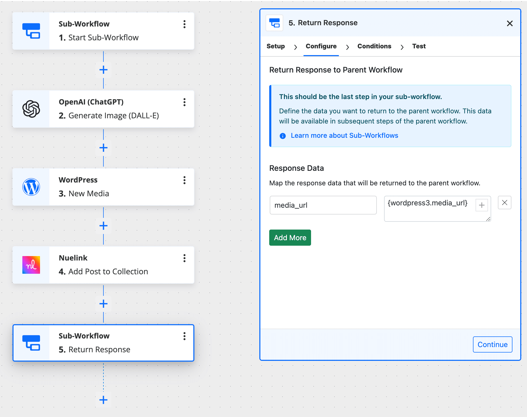 FlowMattic 5.4.0 - Sub-workflow example
