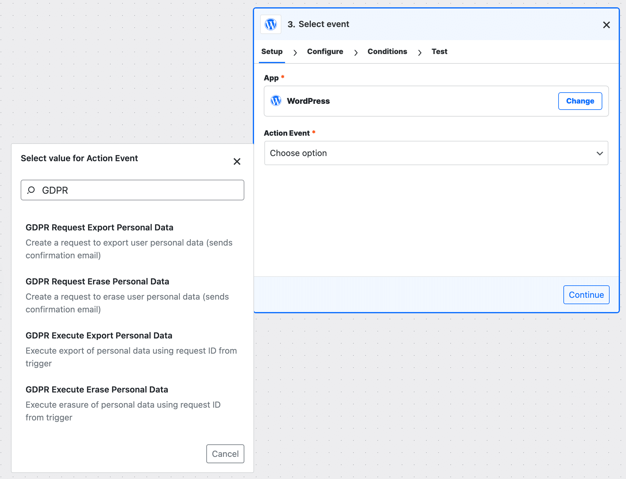 WordPress - GDPR Data Export Request Management