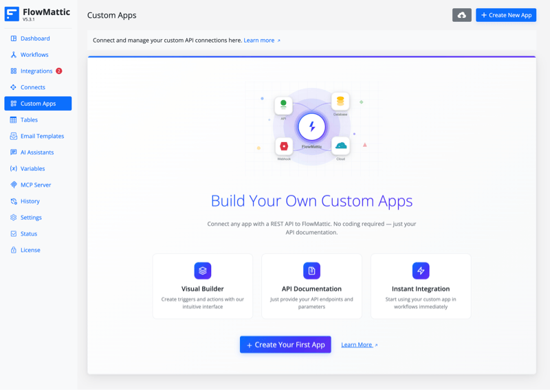 Custom Apps Dashboard