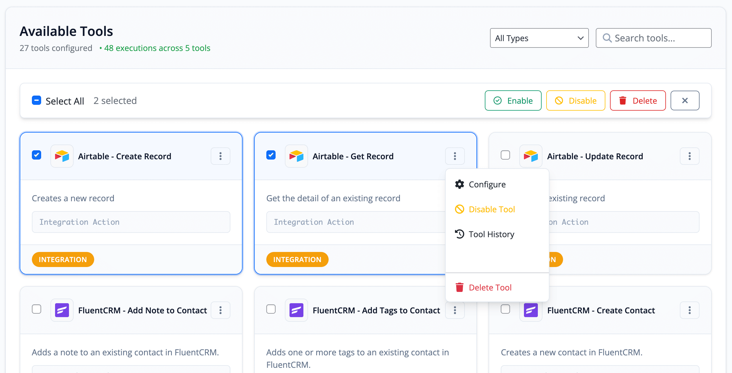 MCP Server Tools - FlowMattic