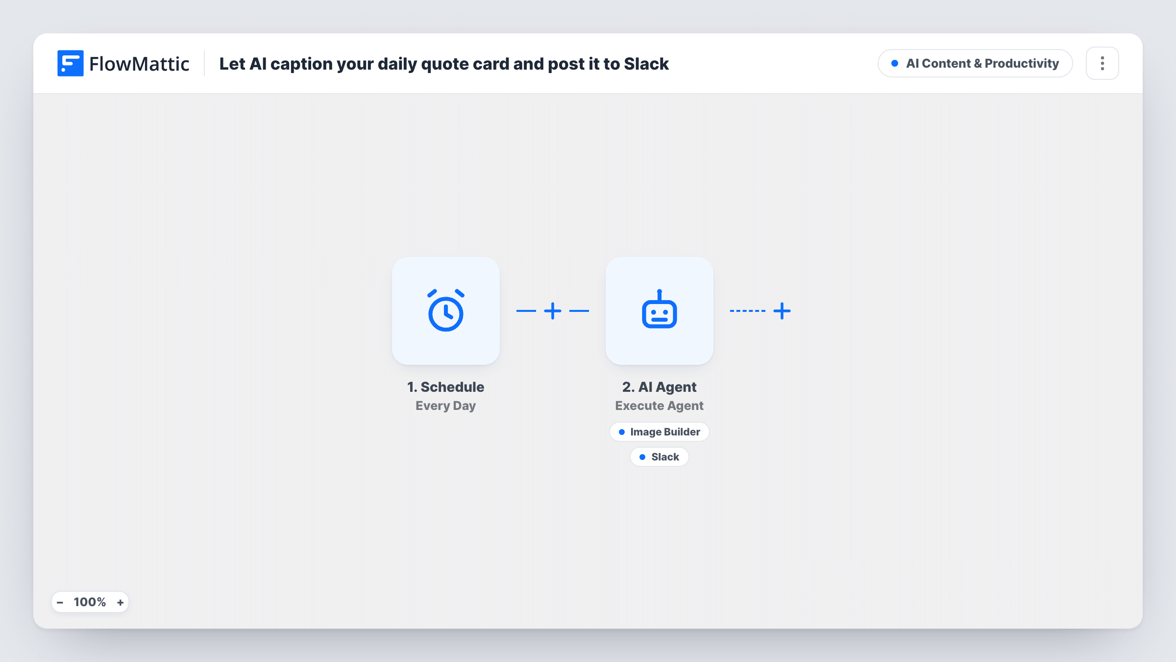 Let AI caption your daily quote card and post it to Slack