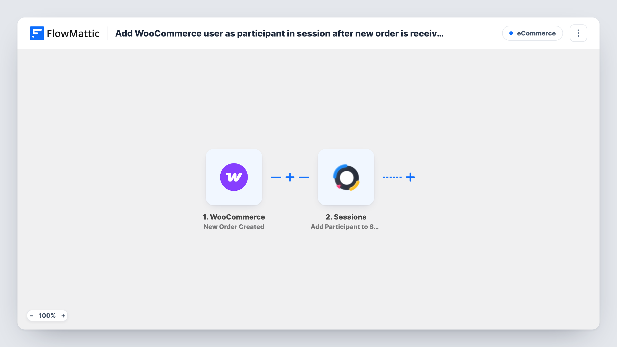 Add WooCommerce user as participant in session after new order is received