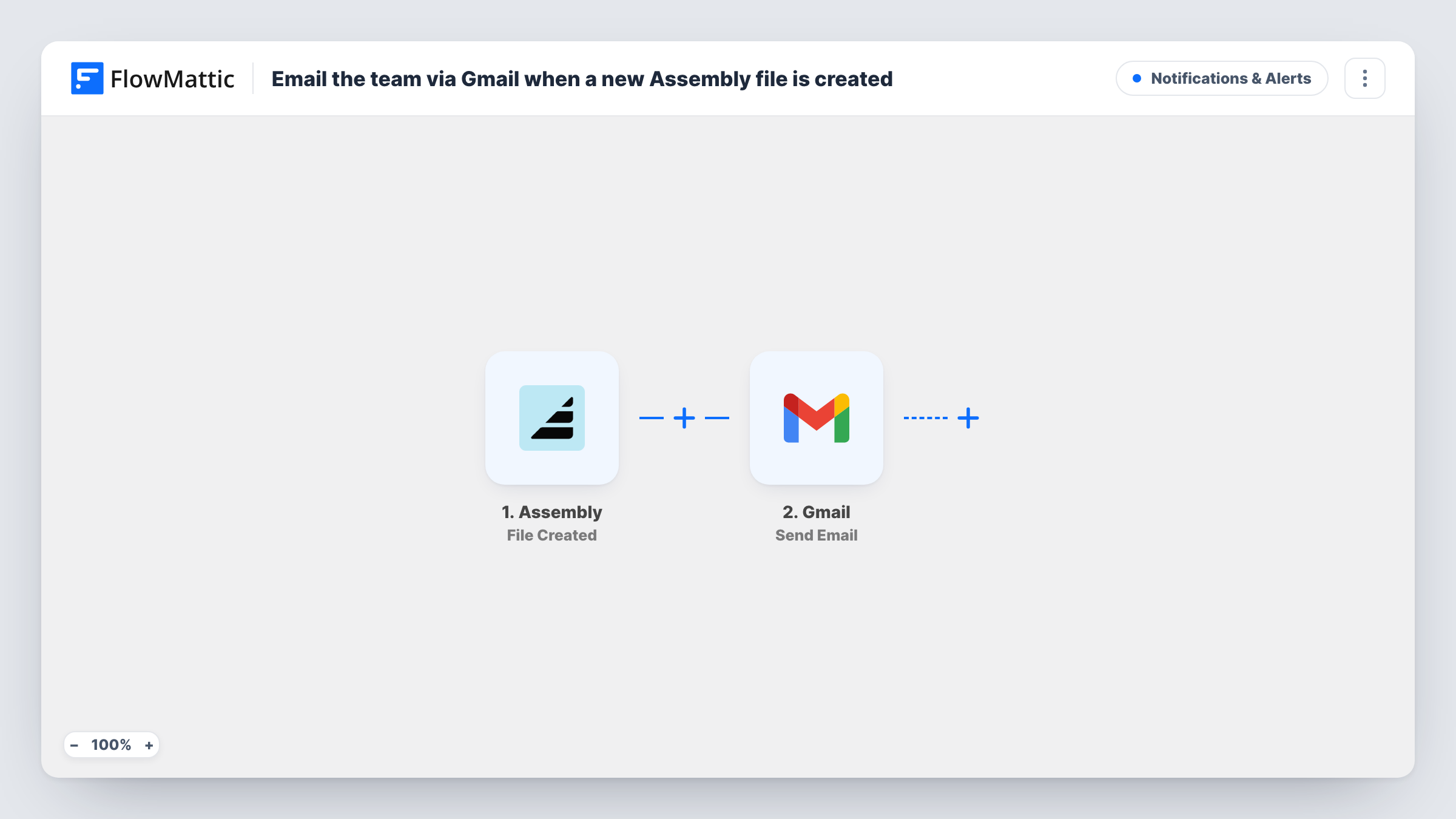 Email the team via Gmail when a new Assembly file is created