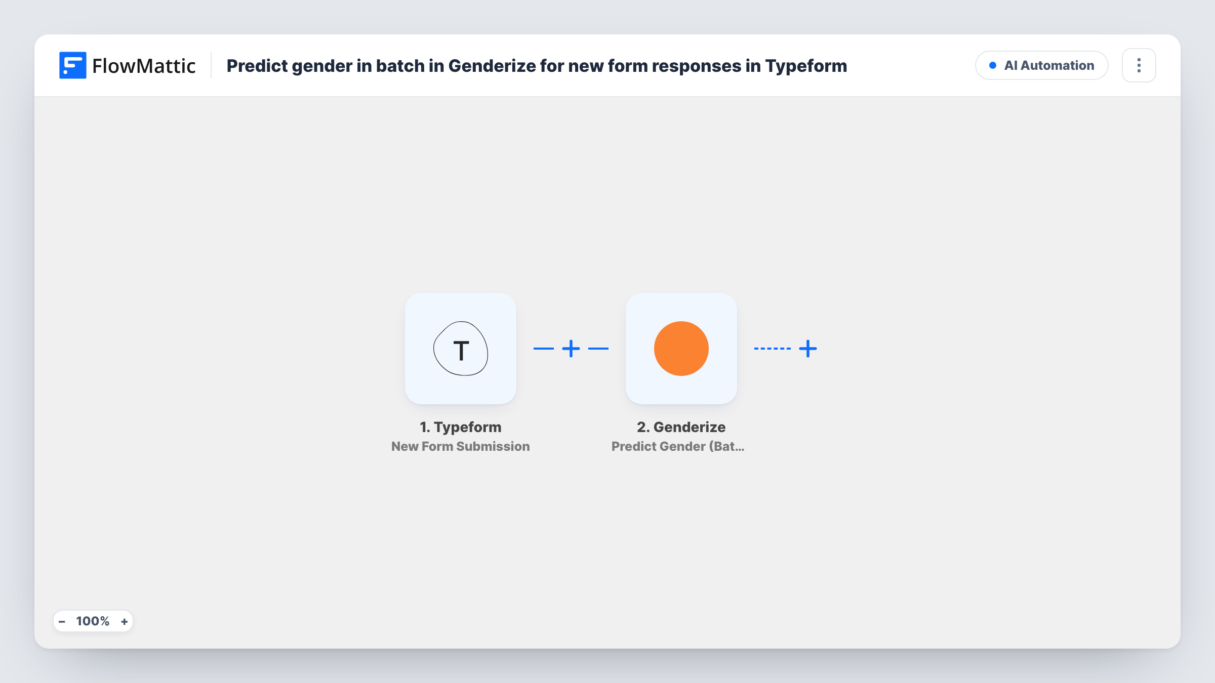 Predict gender in batch in Genderize for new form responses in Typeform