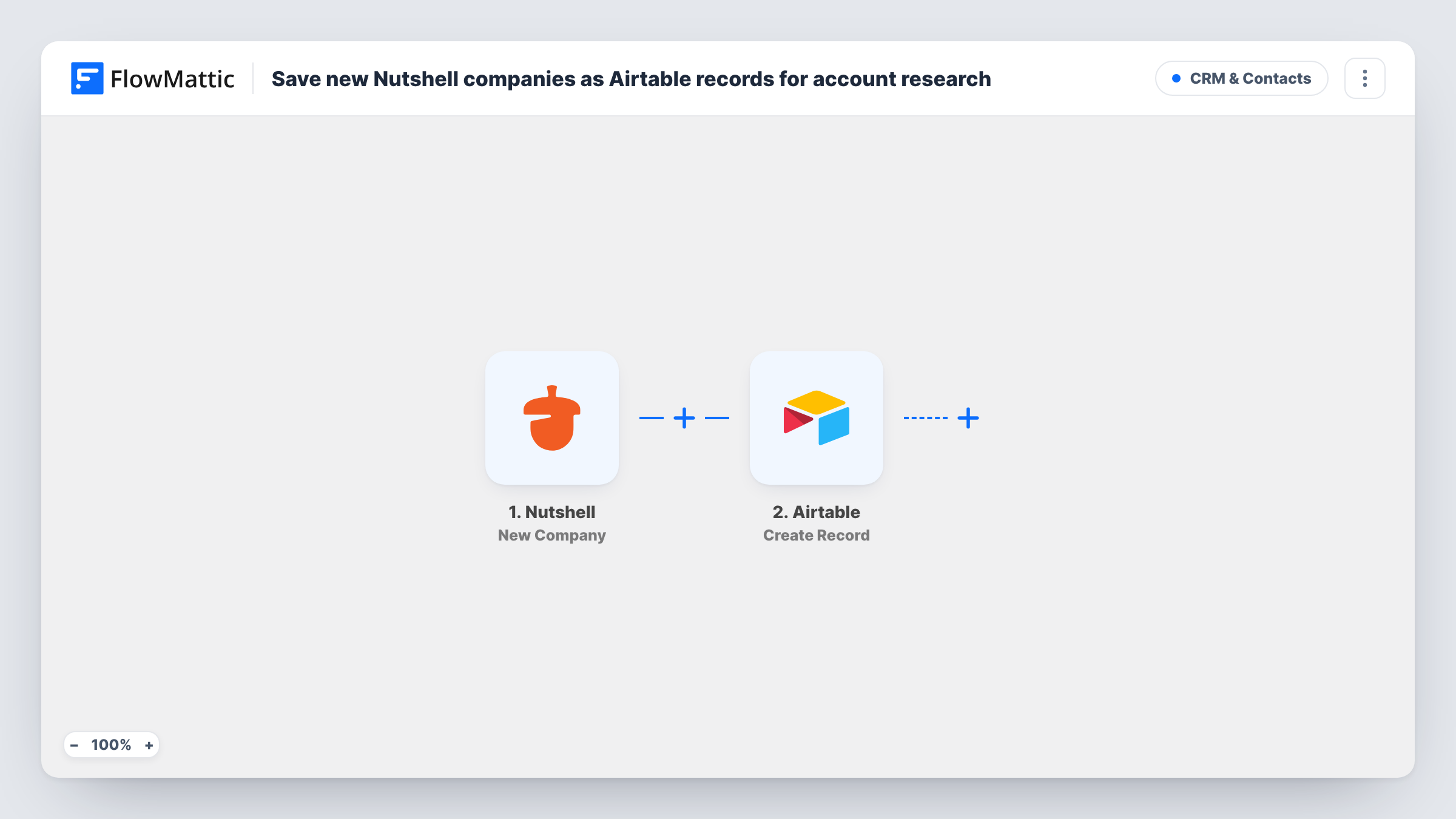 Save new Nutshell companies as Airtable records for account research