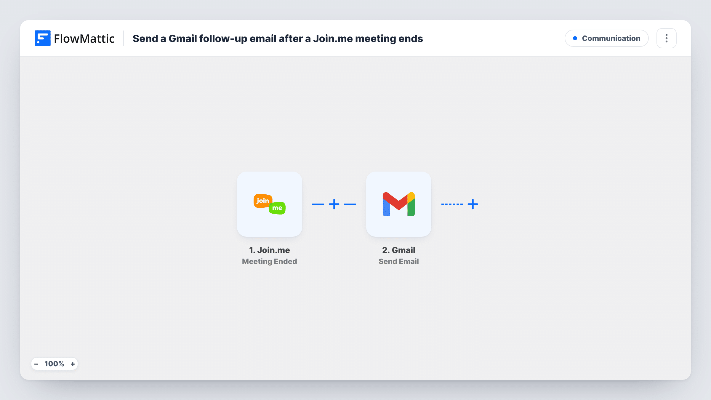 Send a Gmail follow-up email after a Join.me meeting ends