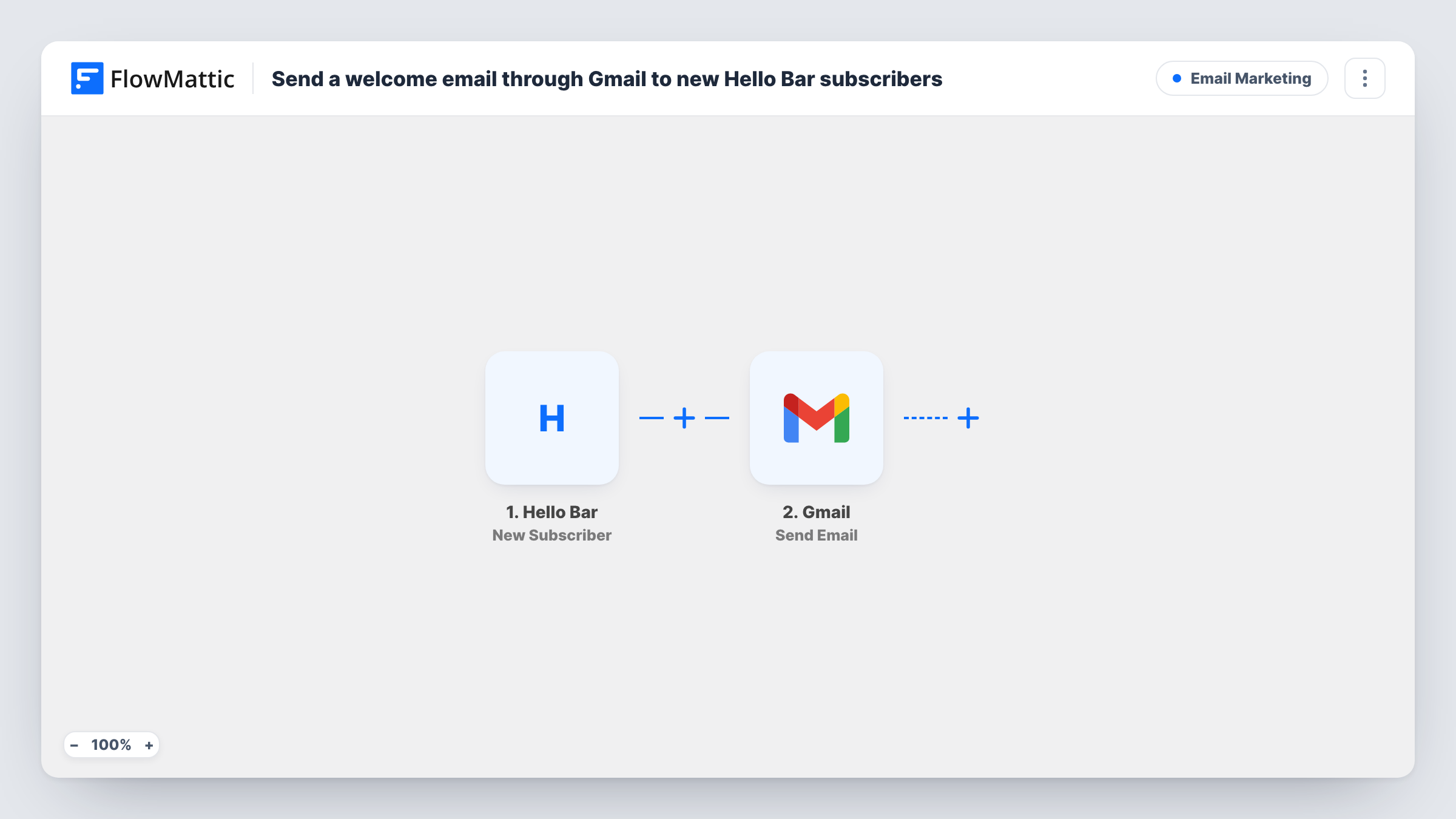 Send a welcome email through Gmail to new Hello Bar subscribers
