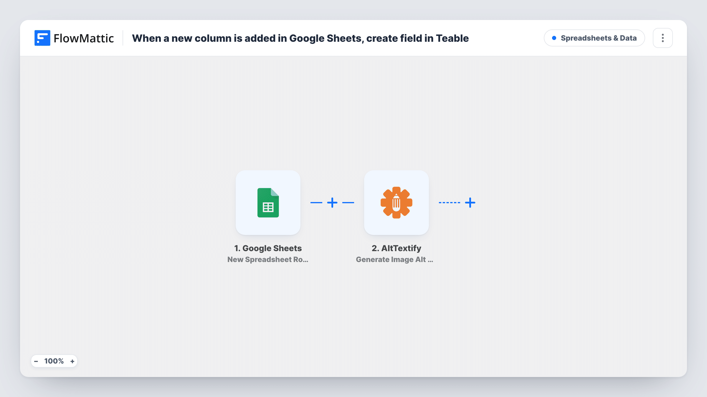 When a new column is added in Google Sheets, create field in Teable