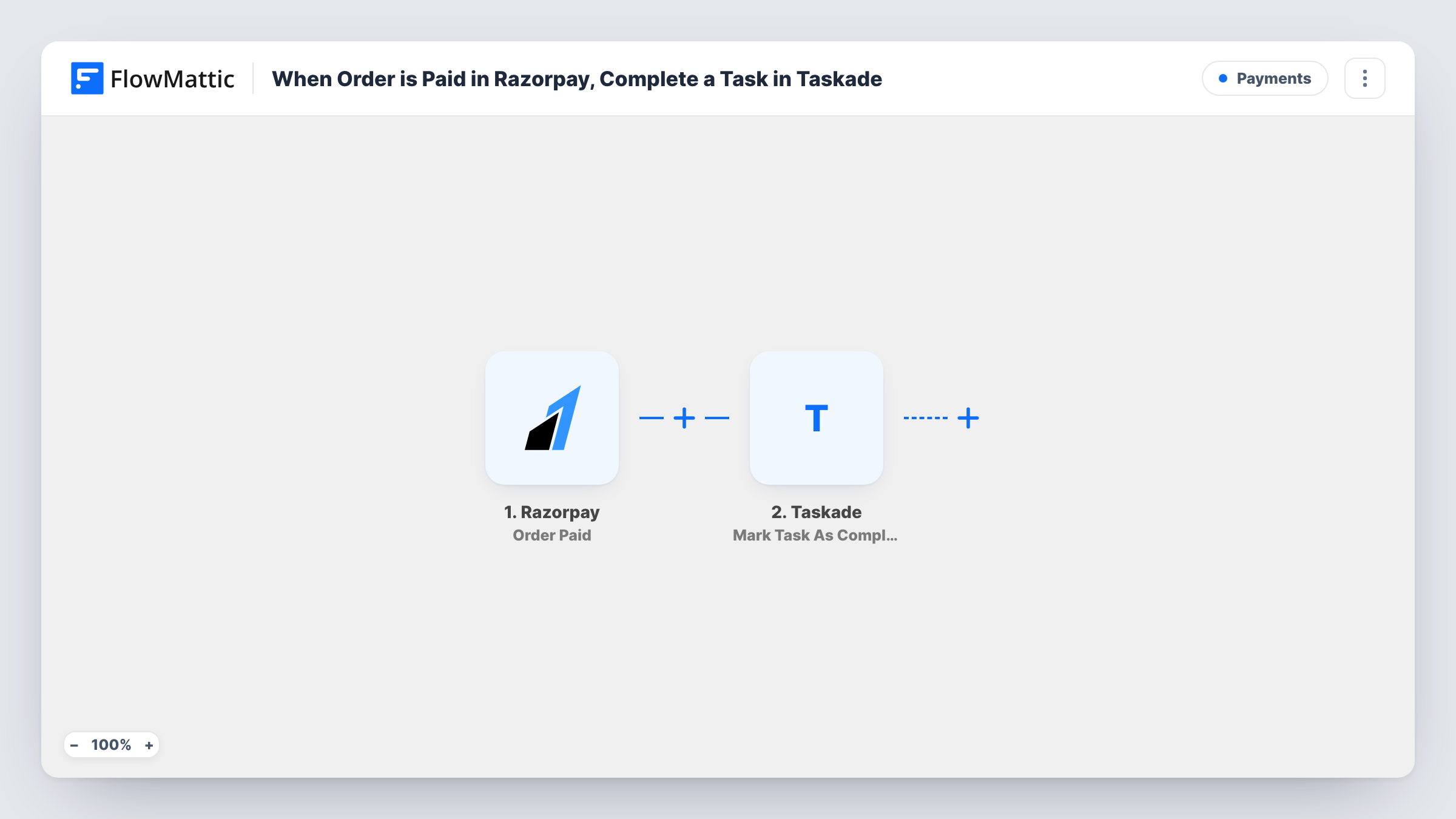 When Order is Paid in Razorpay, Complete a Task in Taskade