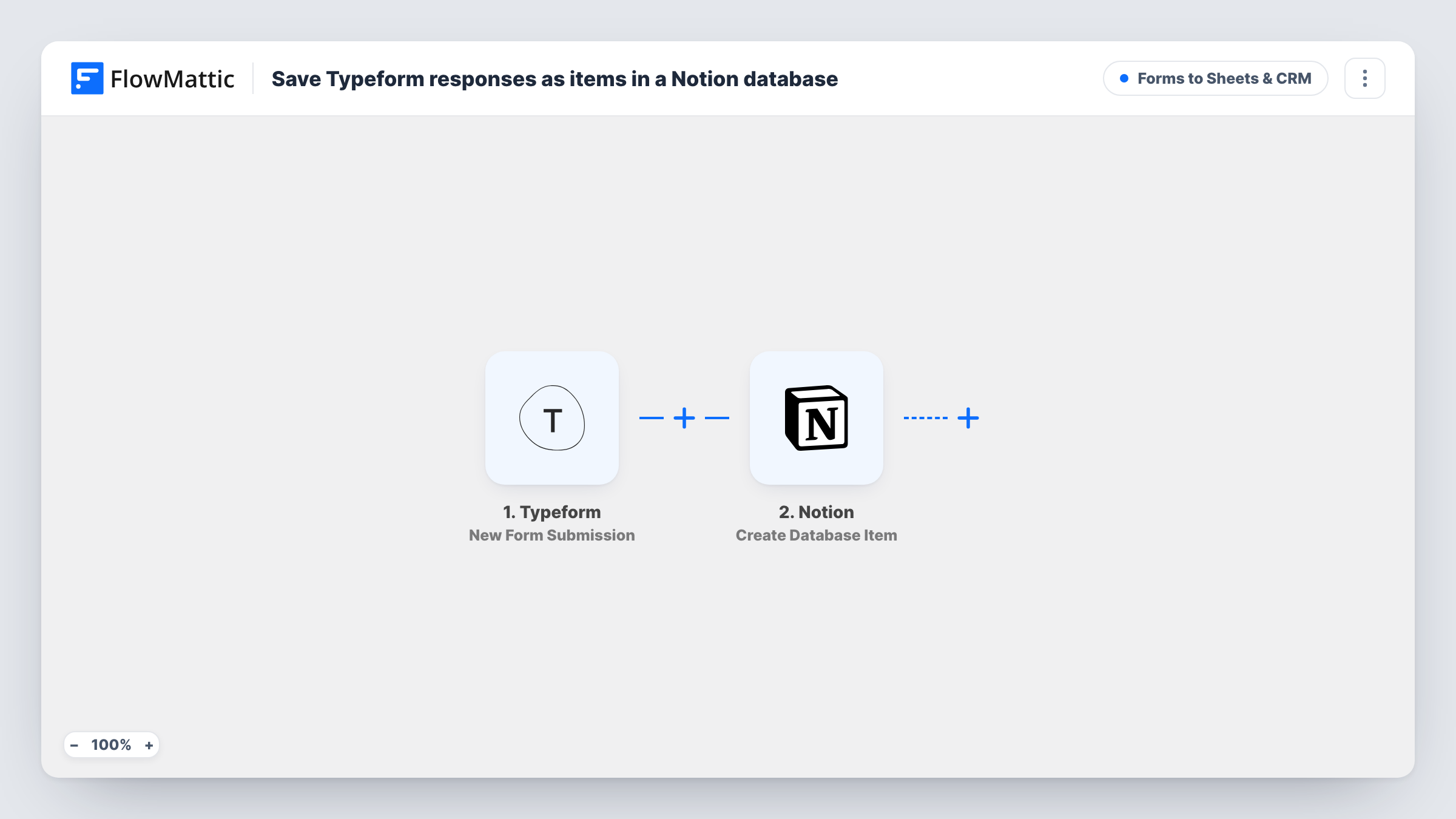 Save Typeform responses as items in a Notion database