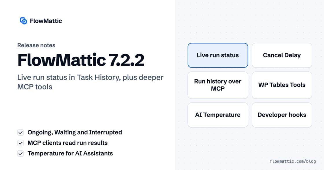 FlowMattic 7.2.2: See Where Every Run Stands